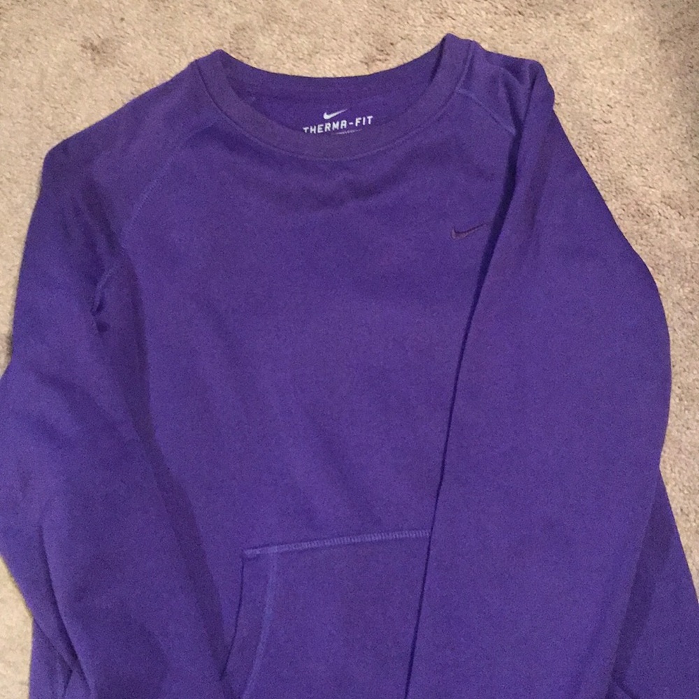 Purple Nike sweatshirt. Therma-Fit